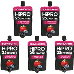 Albert Heijn HiPRO Protein kwark bosvruchten 5-pack aanbieding