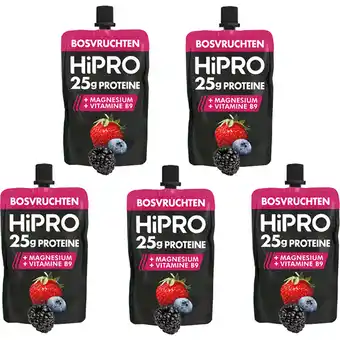 Albert Heijn HiPRO Protein kwark bosvruchten 5-pack aanbieding