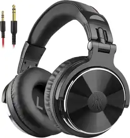 Amazon OneOdio Over Ear Hoofdtelefoon met Kabel, 50mm Driver, Bass Sound, 6.35 & 3.5mm Jack, Share Port, Gesloten DJ Koptelefoon voo aanbieding