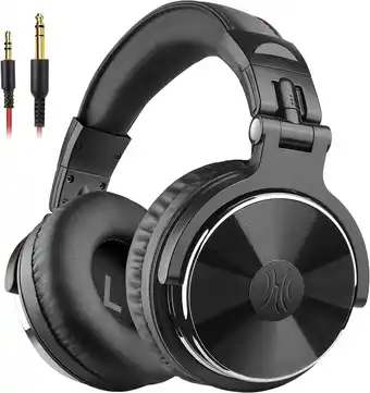 Amazon OneOdio Over Ear Hoofdtelefoon met Kabel, 50mm Driver, Bass Sound, 6.35 & 3.5mm Jack, Share Port, Gesloten DJ Koptelefoon voo aanbieding