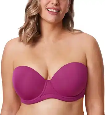 Amazon Delimira Dames Onderdraad Contour Multiway Volledige Dekking Strapless BH Plus Size aanbieding