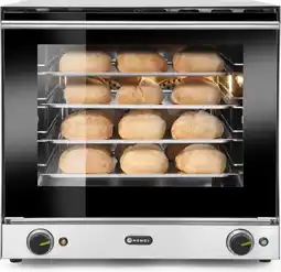 Bol.com Hendi Heteluchtoven Vrijstaand - Type: H90 - 4 Etages - Professionele Horeca Oven - 230V/2670kW - 595x595x57(H)cm aanbieding