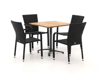 Kees Smit Forza Fossano/Canzo 80cm dining tuinset 5-delig stapelbaar aanbieding