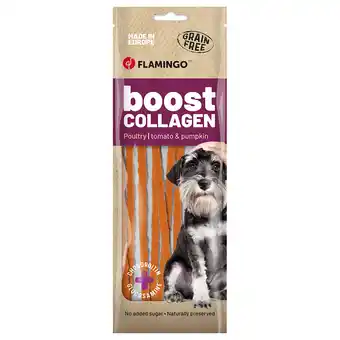Zooplus Voordeelpakket: 3x 70g Flamingo Boost Collageen Spaghetti met kip hondensnacks aanbieding