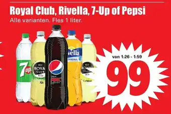 Dirk Royal Club, Rivella, 7-Up of Pepsi 1 liter aanbieding