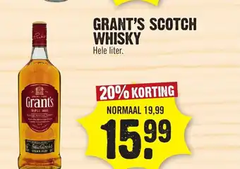 Dirk Grant's scotch whisky aanbieding