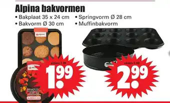 Dirk Alpina bakvormen 35x24 cm 30 cm aanbieding