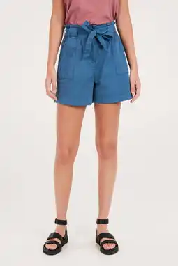 Wehkamp Protest high waist loose fit short blauw aanbieding