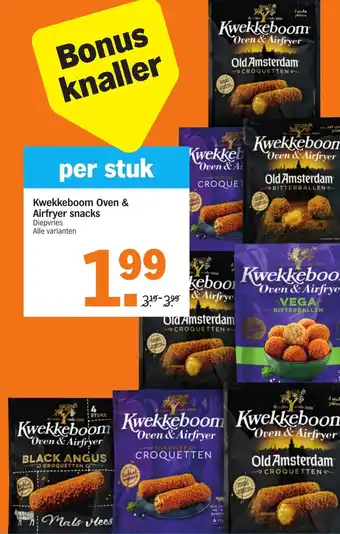 Albert Heijn Kwekkeboom Oven & Airfryer snacks aanbieding