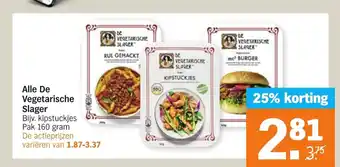 Albert Heijn Alle De Vegetarische Slager 160 gram aanbieding