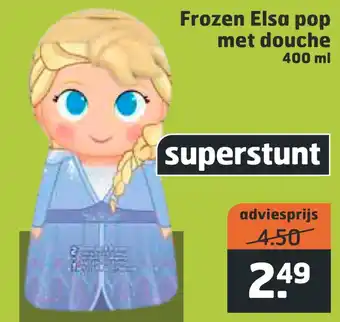 Trekpleister Frozen Elsa pop met douche 400 ml aanbieding