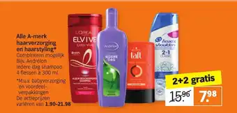 Albert Heijn Alle A-merk haarverzorging en haarstyling 300ml aanbieding