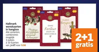 Albert Heijn Hallmark wenskaarten in hangbox aanbieding