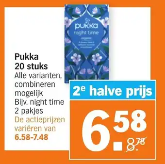 Albert Heijn Pukka 20 stuks aanbieding