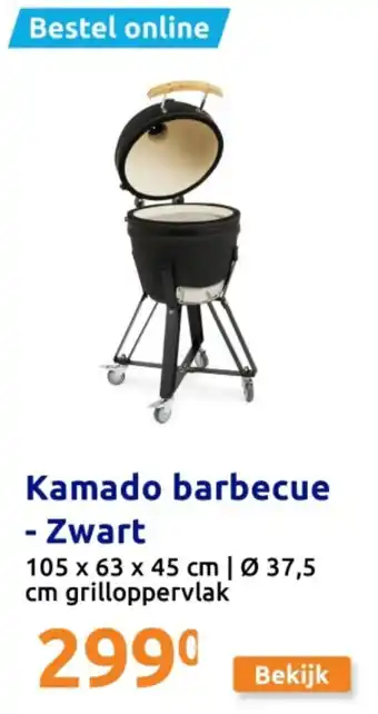 Action Kamado barbecue Zwart aanbieding
