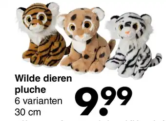 Wibra Wilde dieren pluche 30 cm aanbieding