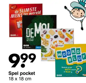 Wibra Spel pocket 18x18 cm aanbieding