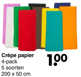 Wibra Crèpe papier aanbieding