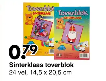 Wibra Sinterklaas toverblok 24 vel, 14.5x20.5 cm aanbieding