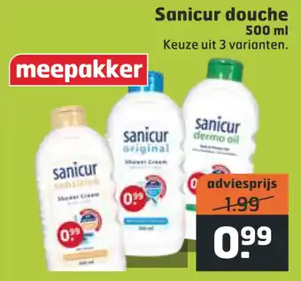 Trekpleister Sanicur douche 500 ml aanbieding