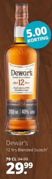 Mitra Dewar's 12 Yrs Blended Scotch aanbieding