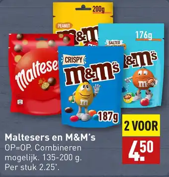 ALDI Maltesers en M&M's aanbieding