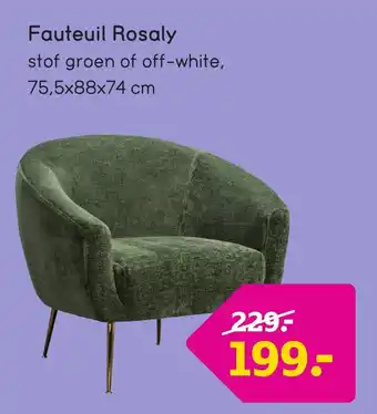 Leen Bakker Fauteuil Rosaly aanbieding