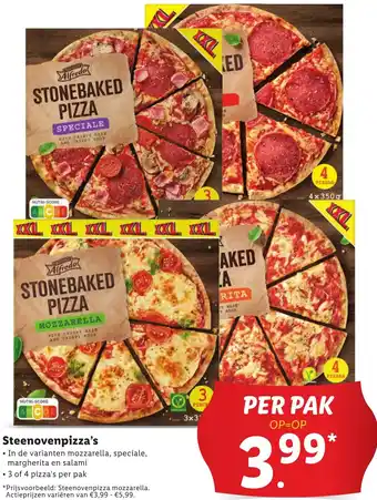 Lidl Steenovenpizza's aanbieding
