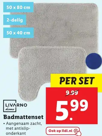 Lidl LIVARNO home Badmattenset aanbieding