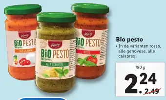 Lidl Bio pesto aanbieding