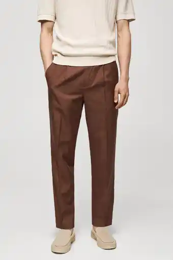 Wehkamp Mango Man relaxed chino bruin aanbieding