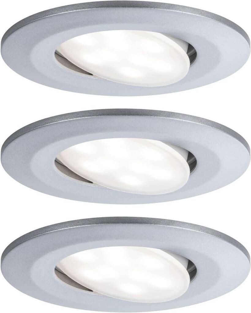 10 Spots LED Encastrés Salle De Bain IP65 Calla, Blanc Neutre, Noir