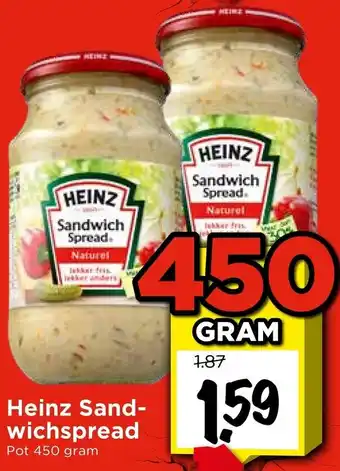 Vomar Voordeelmarkt Heinz Sandwichspread aanbieding