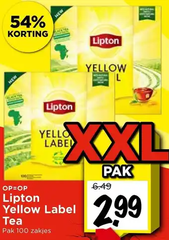 Vomar Voordeelmarkt Lipton Yellow Label Tea aanbieding