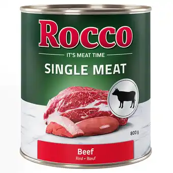 Zooplus Voordeelpakket Rocco Single Meat 12 x 800 g Hondenvoer - Rund aanbieding