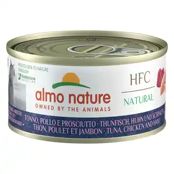 Zooplus Almo Nature HFC Natural 6 x 70 g - Tonijn, Kip en Ham aanbieding