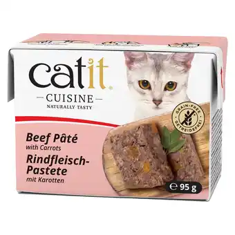 Zooplus 24x95g Catit Cuisine Paté Rund met Wortelen natvoer voor katten aanbieding