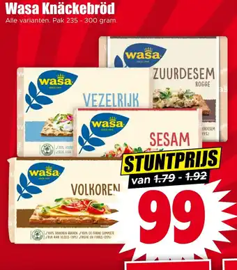 Dirk Wasa Knäckebröd aanbieding