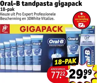 Kruidvat Oral-B tandpasta gigapack aanbieding