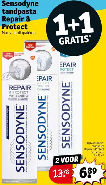 Kruidvat Sensodyne tandpasta Repair & Protect aanbieding