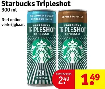 Kruidvat Starbucks Tripleshot aanbieding
