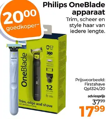 Trekpleister Philips OneBlade apparaat aanbieding