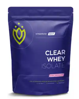 De Online Drogist Vitakruid Clear Whey Isolate Pink Lemonade Poeder aanbieding