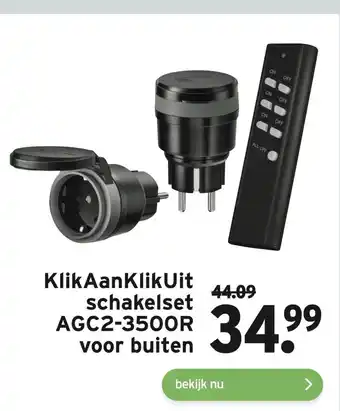 GAMMA KlikAanKlikUit schakelset AGC2-3500R voor buiten aanbieding