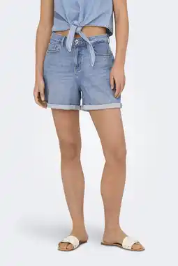 Wehkamp ONLY regular fit short ONLJOSEPHINE light blue denim aanbieding