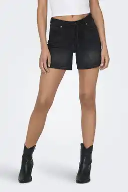Wehkamp ONLY regular fit denim short ONLGIANNA black denim aanbieding