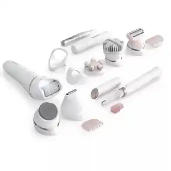 Bol.com Philips Series 9000 Beautyset met Epileerapparaat Precisietrimmer en Pedicure-functie (Model BRE740/90) voor Ontharing Huidve aanbieding