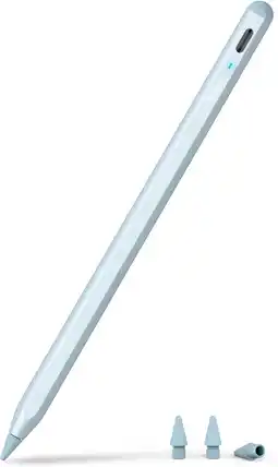 Amazon metapen Pen voor iPad 2024, A8 blauw, pixelprecisie, lage latentie, ideaal voor notities, tekenen en ondertekenen, compatibel aanbieding