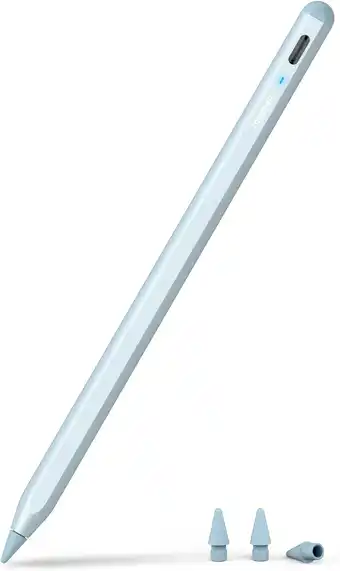 Amazon metapen Pen voor iPad 2024, A8 blauw, pixelprecisie, lage latentie, ideaal voor notities, tekenen en ondertekenen, compatibel aanbieding