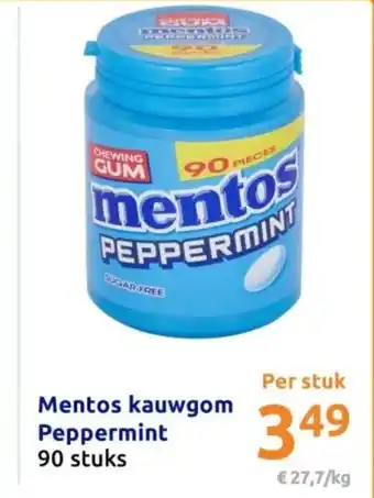 Action Mentos kauwgom Peppermint aanbieding